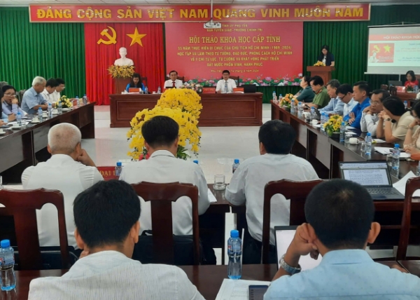 Hiển thị chi tiết cho Phú Yên: Hội thảo khoa học cấp tỉnh về 55 năm thực hiện Di chúc của Chủ tịch Hồ Chí Minh Hình ảnh cho bài viết Phú Yên: Hội thảo khoa học cấp tỉnh về 55 năm thực hiện Di chúc của Chủ tịch Hồ Chí Minh